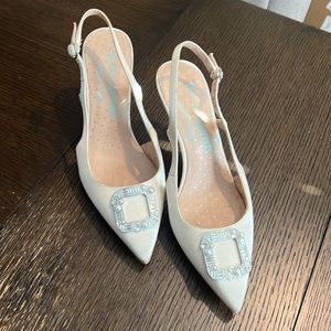 Kate Spade Buckleup Slingback Bridal Pumps - perfect wedding shoes